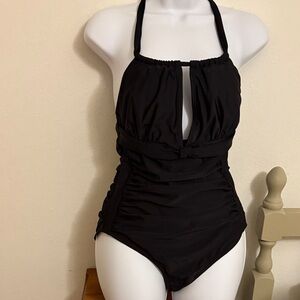 Stylish Black One Piece Swimsuit